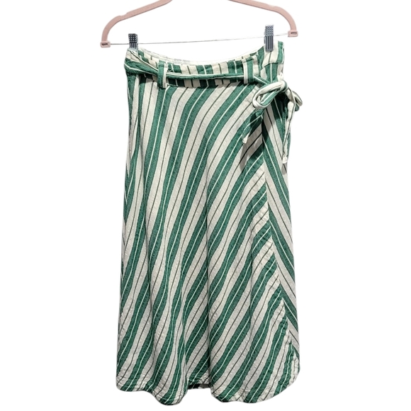 Anthropologie Maeve Franconia Striped Wrap Maxi Skirt Size 6P - Picture 1 of 8